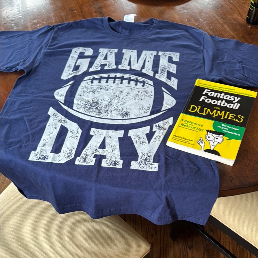 Game Day Tshirt and Fantasy Football for Dummies Book